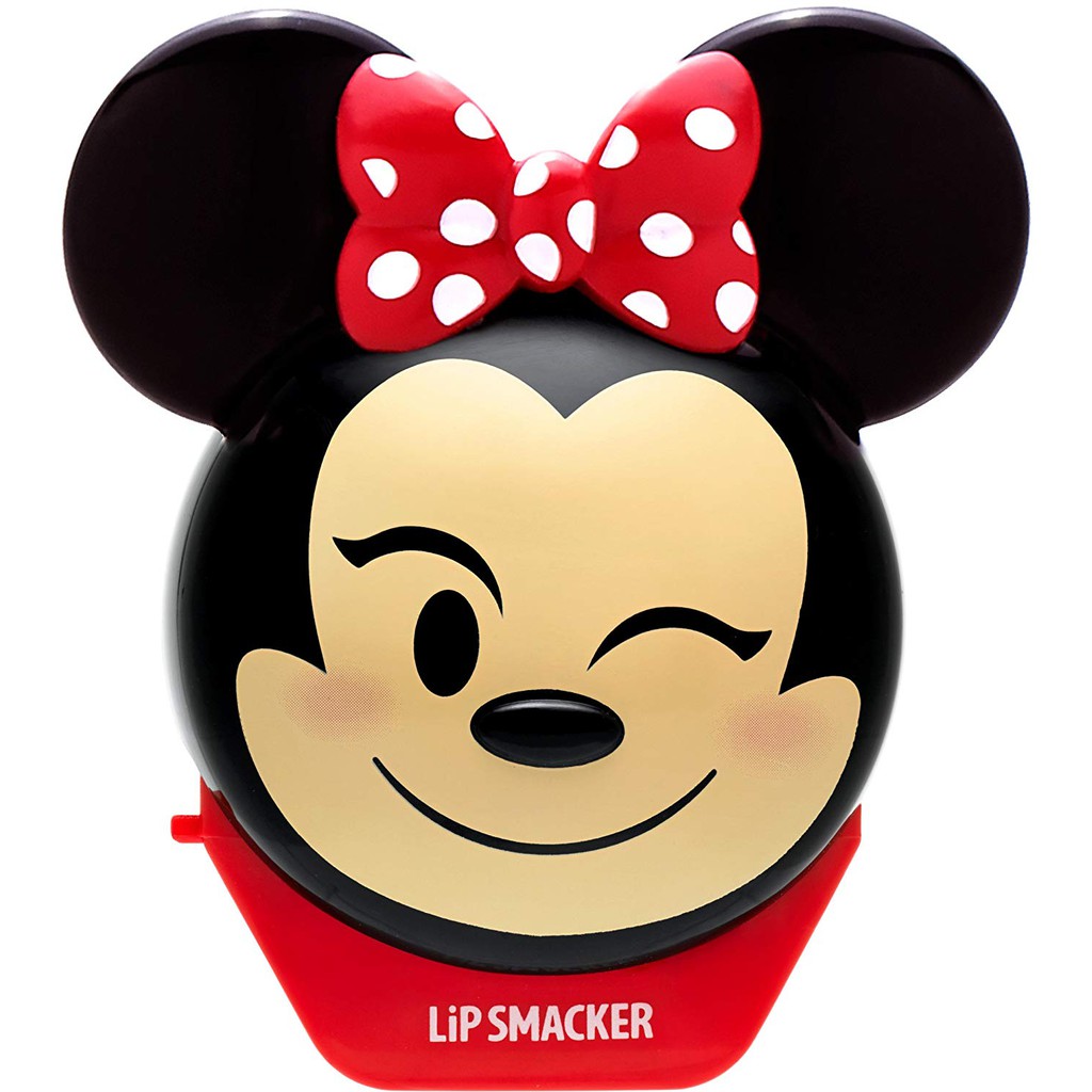 Son dưỡng ẩm hương dâu Lip Smacker Disney Emoji Lip Balm Minnie Mouse Strawberry Le-Bow-Nade Flavor 7,4g (Mỹ)