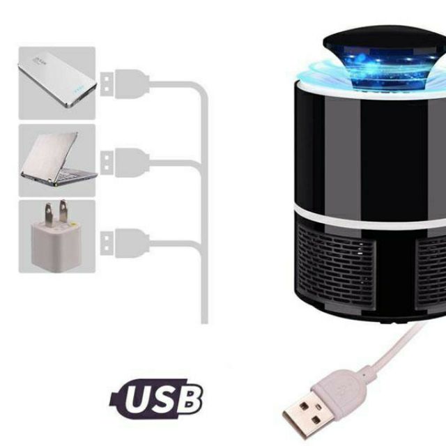 Đèn USB Bắt Muỗi Công Nghệ Led UV + Quạt Hút