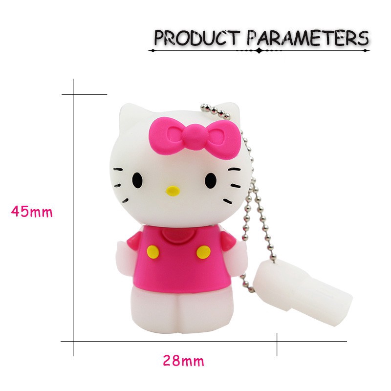 Usb 2.0 dung lượng 64gb 32gb 16gb 8gb hình Hello Kitty dễ thương