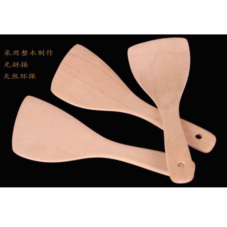 Thìa gỗ cán dài thân thiện với môi trường tiện lợi cho nhà bếp