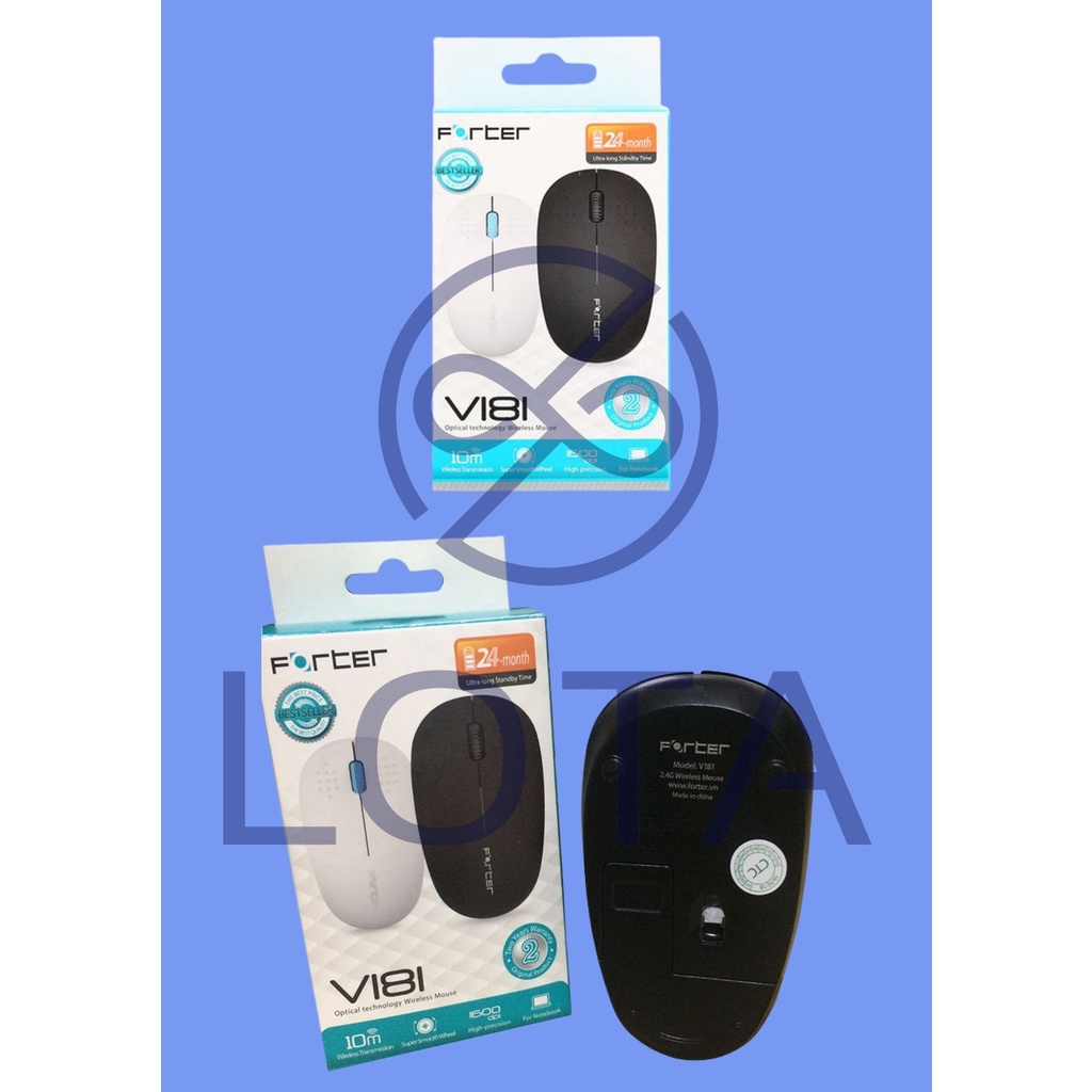 CHUỘT KHÔNG DÂY FORTER V181, chuột máy vi tính laptop lap top ko dây, văn phòng học sinh viên, mouse cơ bản, nhỏ gọn
