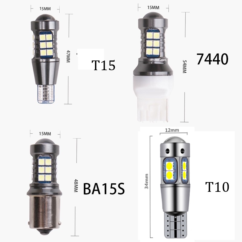 1 Chiếc Bóng Đèn LED T15 W16W T10 LED W5W T20 7440 1156 BA15S DC 12V Siêu Sáng Cho Xe Ô Tô
