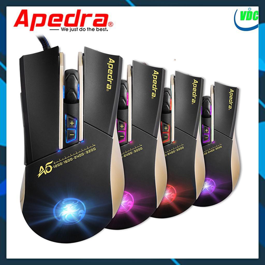 [FreeShip] Bộ phím chuột GAMING Apedra GK49 + A5 - Led Rainbow - Chuột A5 Led RGB - Có kê tay  [Lỗi 1 đổi 1] | BigBuy360 - bigbuy360.vn