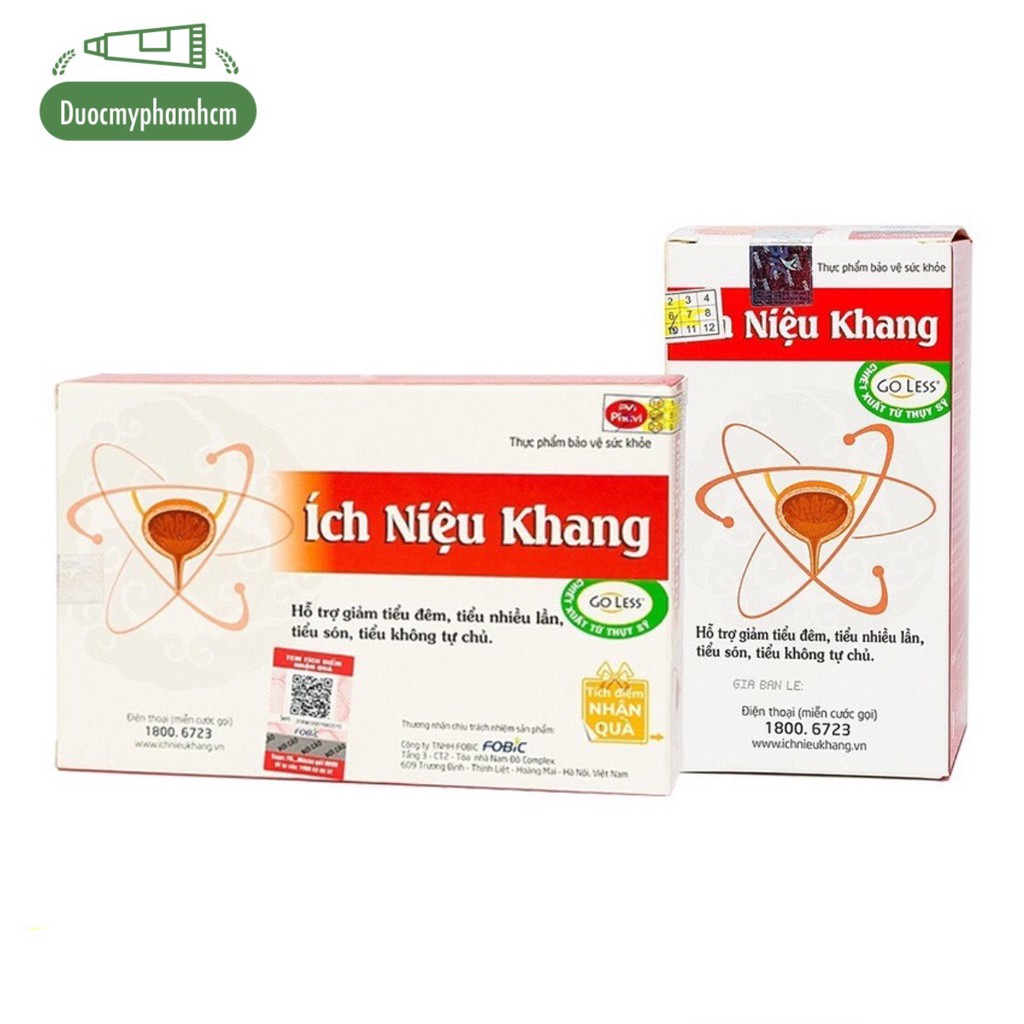 Ích Niệu Khang hỗ trợ giảm tiểu đêm -Có tem tích điểm - Hộp 20-80 viên