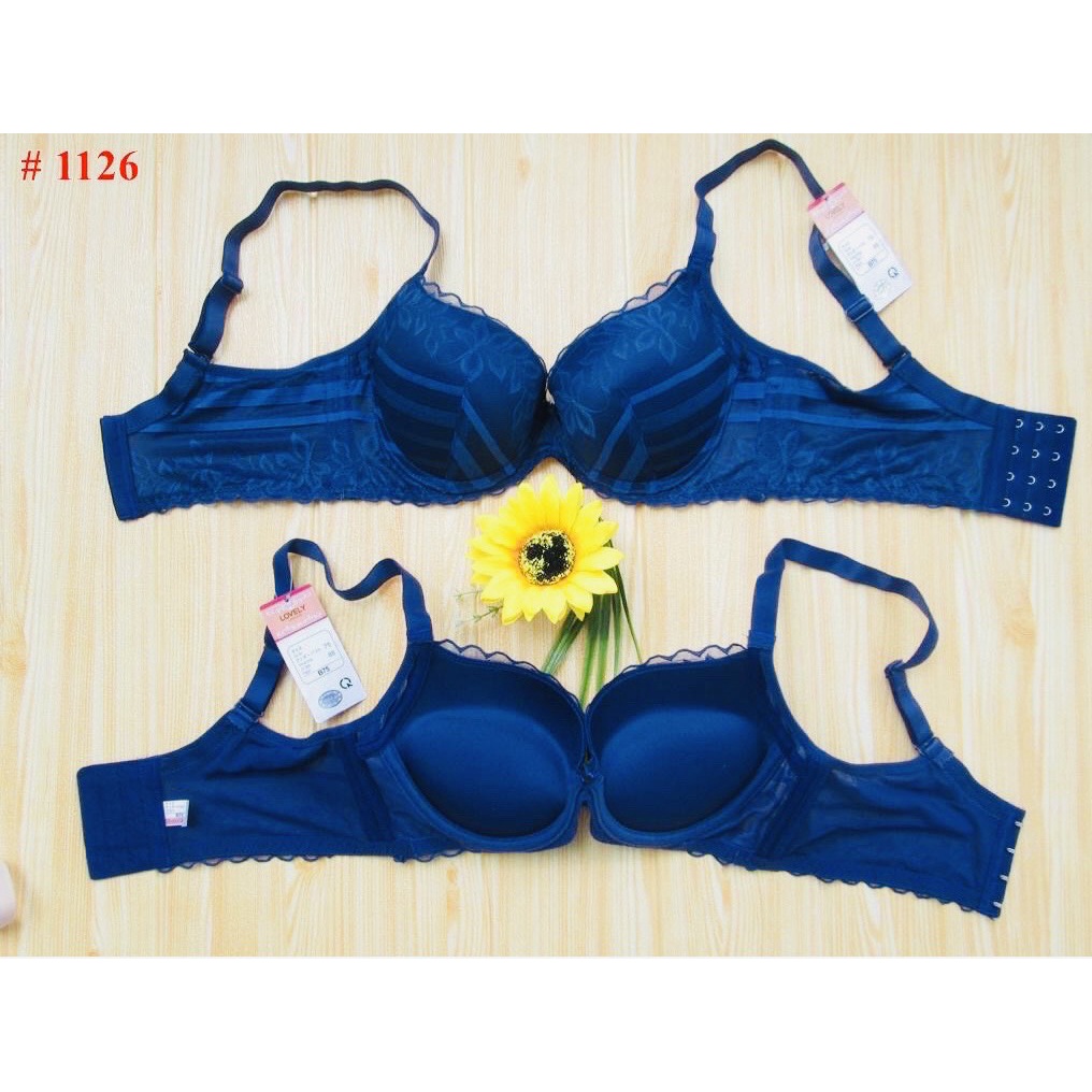 Áo Ngực Nữ Ren Lovely Đệm Siêu Nâng 4.5cm ⚡FreeShip⚡ Dây Lưng Bản To 4 Móc Cài Cao Cấp A1126