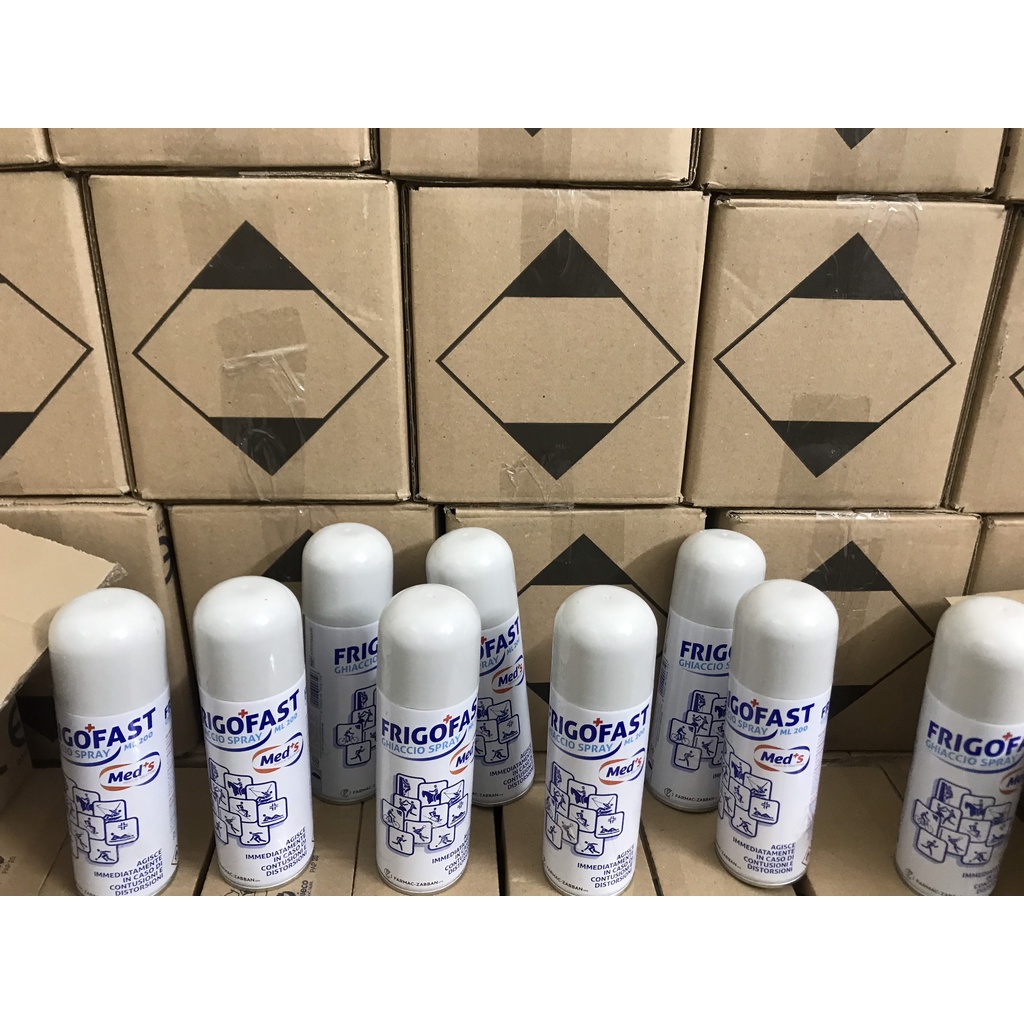Bình xịt giảm đau FRIGOFAST, xịt lạnh chấn thương trong thể thao. MADE IN ITALY-CHÍNH HÃNG