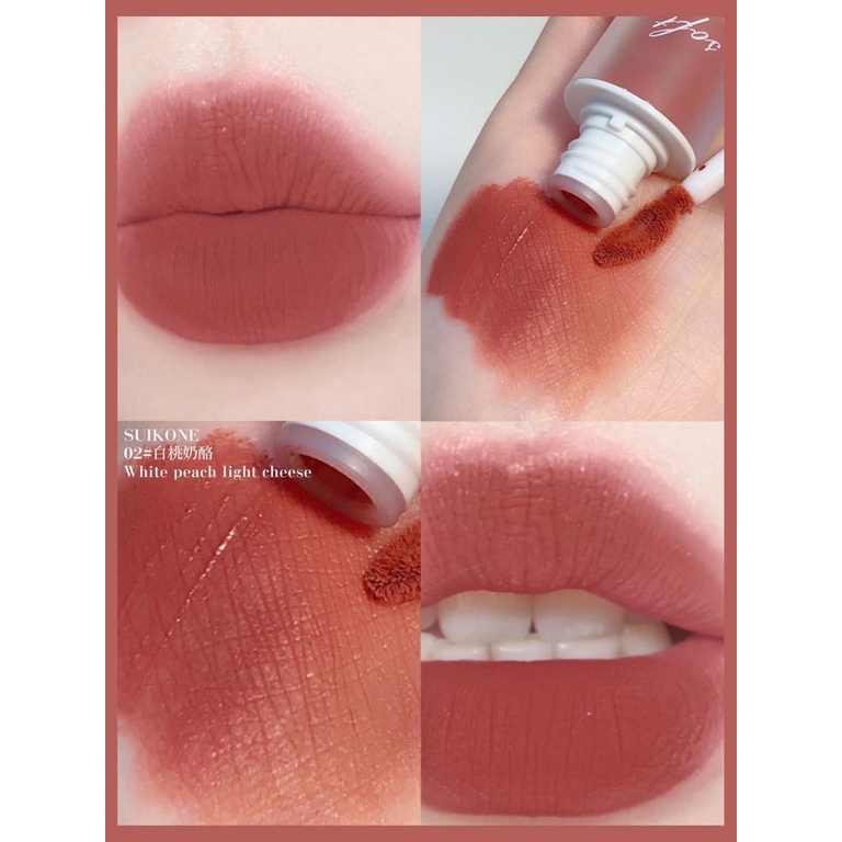[Hàng mới về] Son bóng nhung lì dạng lỏng không gây khô môi màu sắc thời trang lâu trôi cho học sinh