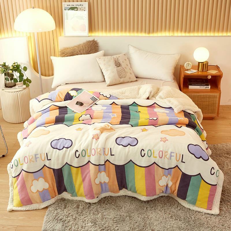 [RẺ] Chăn lông cừu nhập khẩu nhiều màu mới nhất 2021 - 2m2x2m