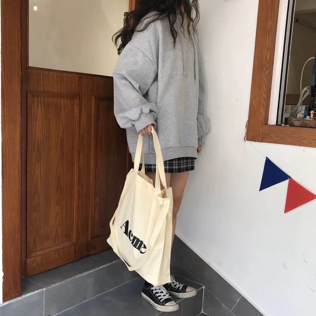 Túi xách vải canvas đeo vai kiểu dáng đơn giản trẻ trung dành cho nữ