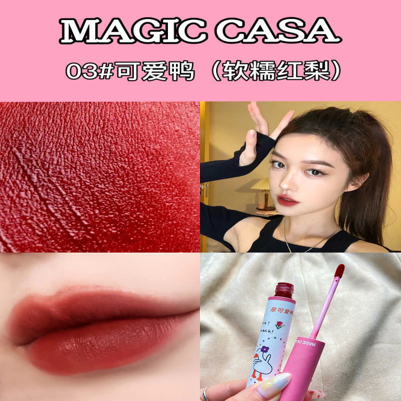 Set 5 Son Kem Lì Magic CASA Hình Vịt Dễ Thương