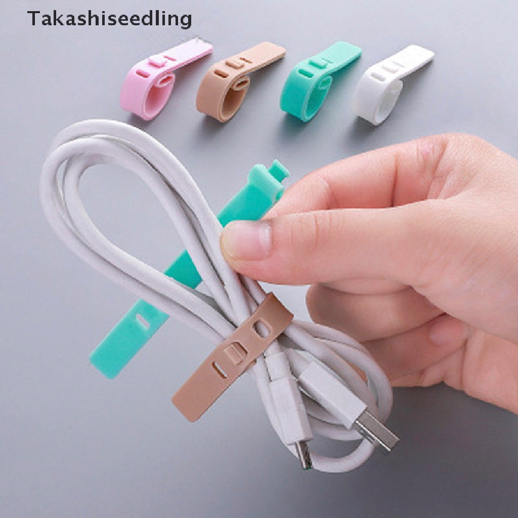 (Takashiseedling) Dây Quấn Dây Cáp Tai Nghe Bằng Silicone