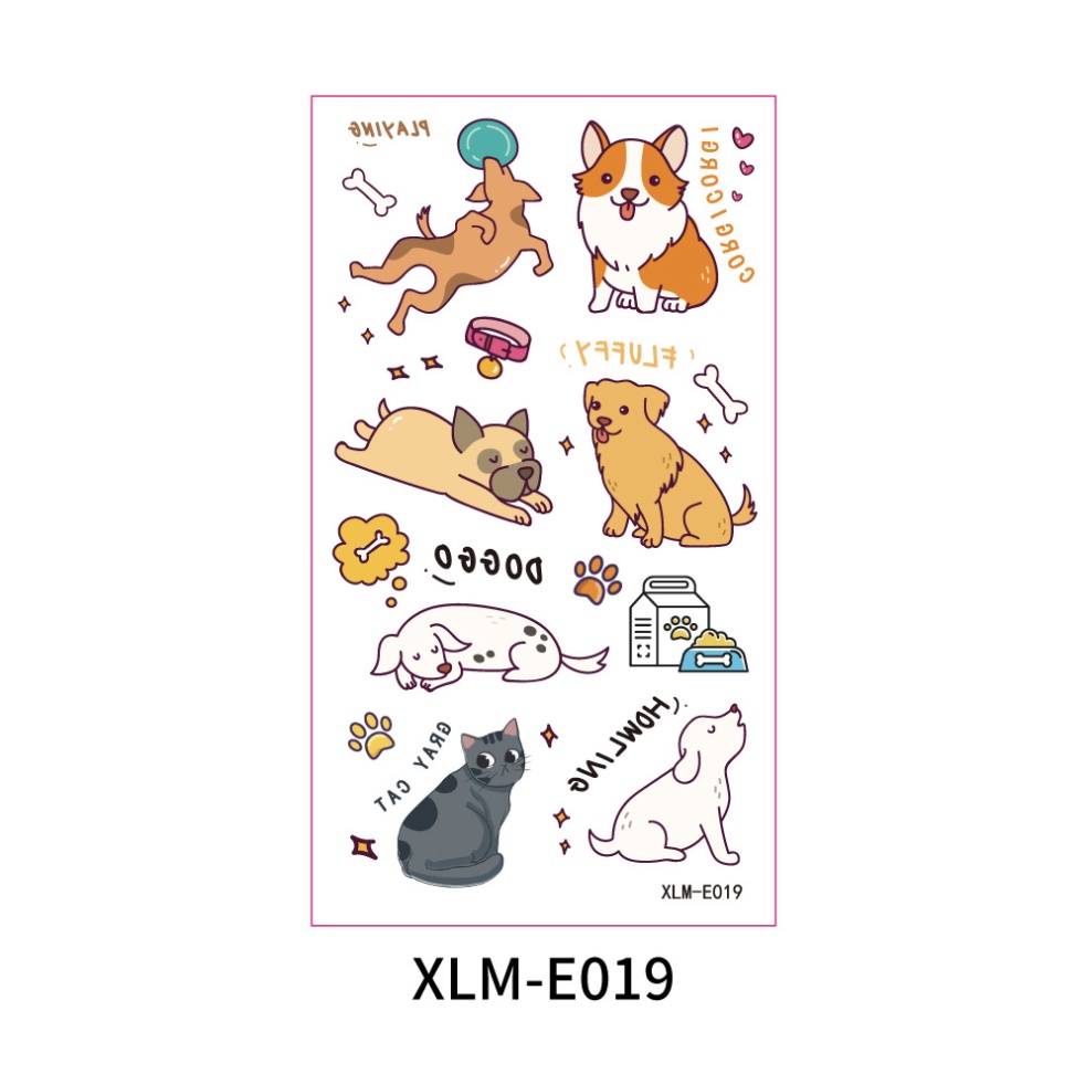 [BIG SIZE] Hình xăm tatoo sticker cho bé HÌNH ĐỘNG VẬT an toàn dán chống thấm nước bé trai bé gái sáng tạo vui chơi