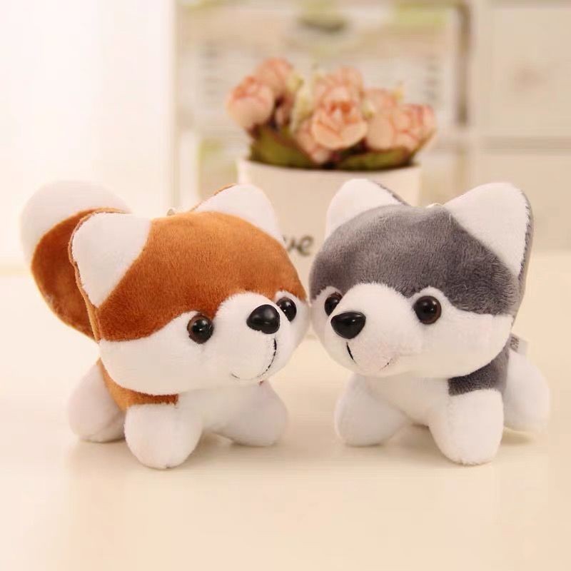 Hoạt Hình Móc Khóa Hình Chú Chó Husky Nhồi Bông Dễ Thương