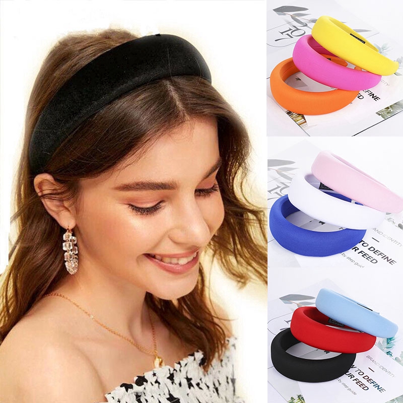 Haimeikang  Băng đô nhung nhựa đội đầu Thời trang ngắn gọn Cô gái thời trang nữ Băng đô cài tóc