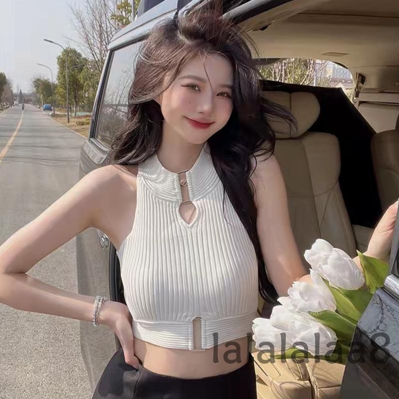 Áo Croptop Sát Nách Chất Liệu cotton Co Giãn Thời Trang Xuân Hè Cho Nữ