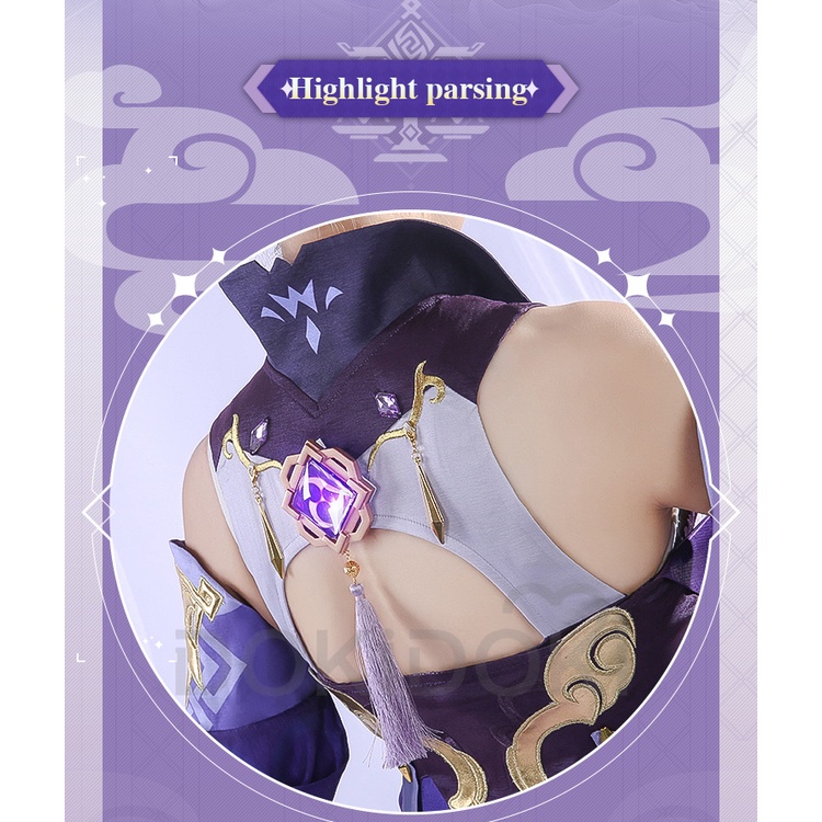 Trang Phục Hóa Trang Halloween Nhân Vật Hoạt Hình Genshin Va Chạm Keqing