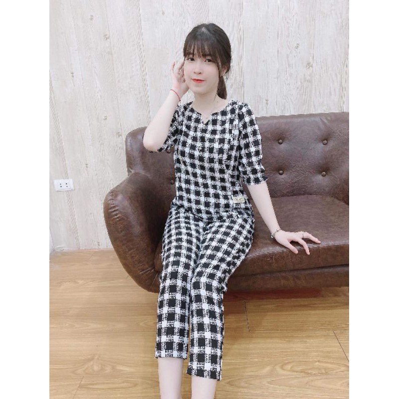 Quần áo cổ v kẻ xinh không nhăn | BigBuy360 - bigbuy360.vn