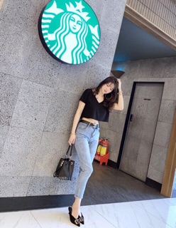 🌺 Áo cổ V Croptop SIÊU XINH 🌺