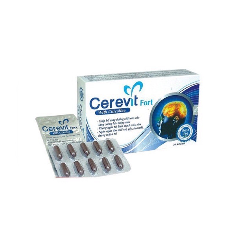 Viên uống dưỡng não Cerevit Fort - Hộp 30 viên