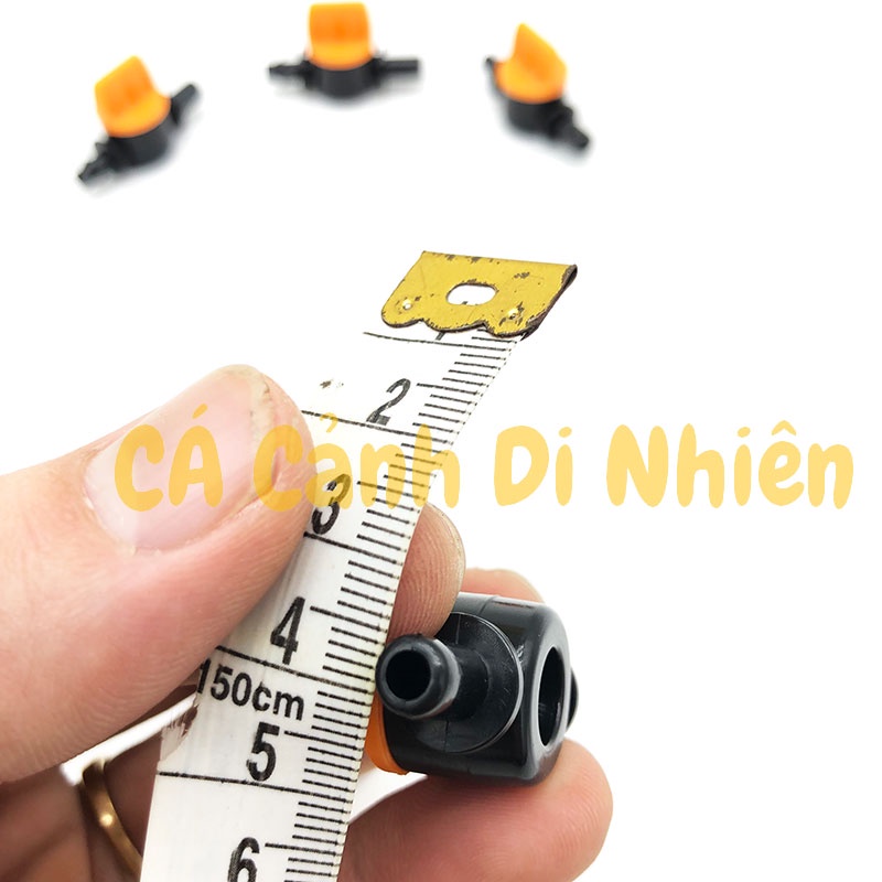 Van KHÓA DÂY OXY 5 li 2 ĐẦU tăng giảm lưu lượng oxy hồ cá cảnh  màu VÀNG ĐEN