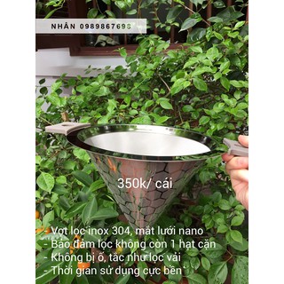 Vợt lọc trà inox lưới nano