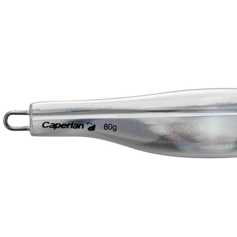 Mồi câu cá biển spinner Decathlon CAPERLAN seaspoon 80 g - bạc