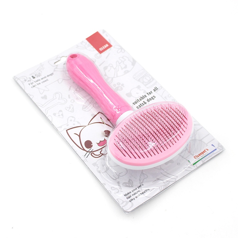 Lược chải lông chó mèo CLEAN có nút bấm tách lông thừa khỏi lược