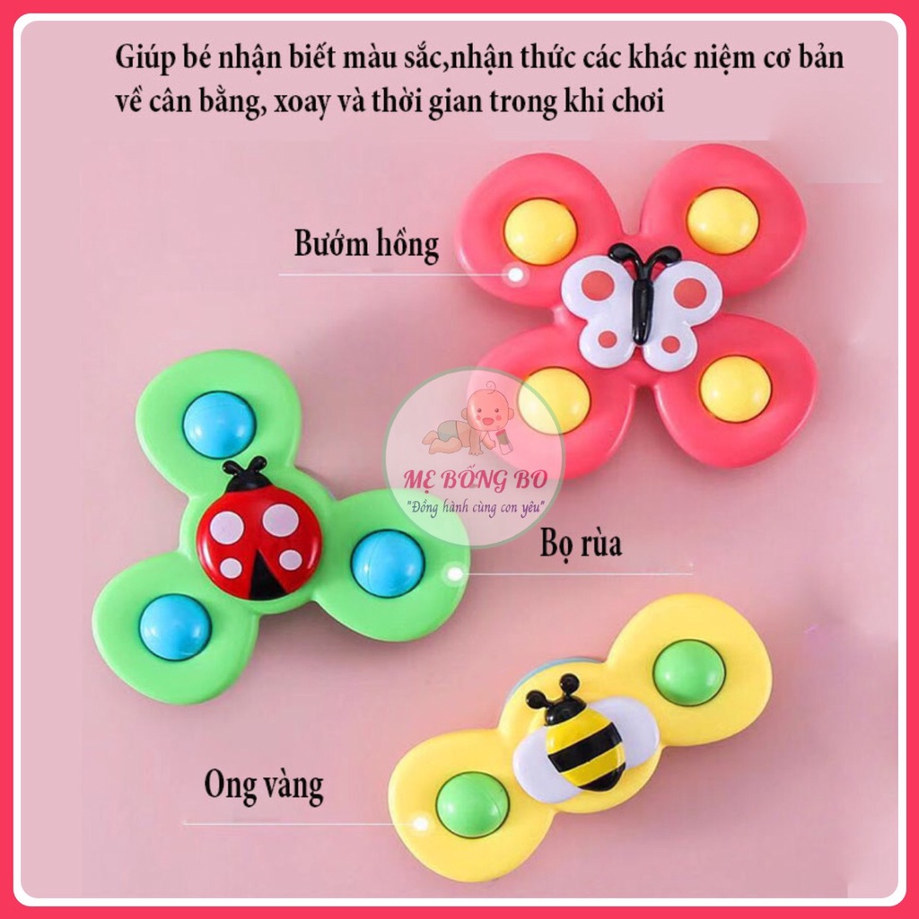 Đồ chơi cho bé set 3 con quay spinner hình côn trùng vui nhộn cho bé Lakids