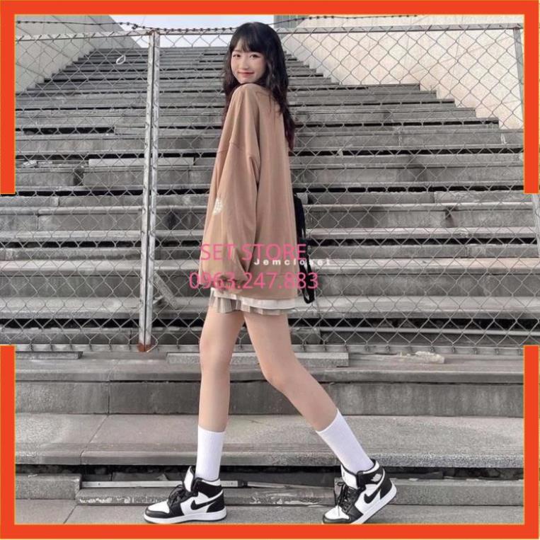 Áo sweater nam nữ, Áo nỉ cotton cổ tròn màu nâu in chữ Black | BigBuy360 - bigbuy360.vn