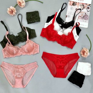 Bộ đồ lót Charm ren hoa có gọng ren mỏng BL