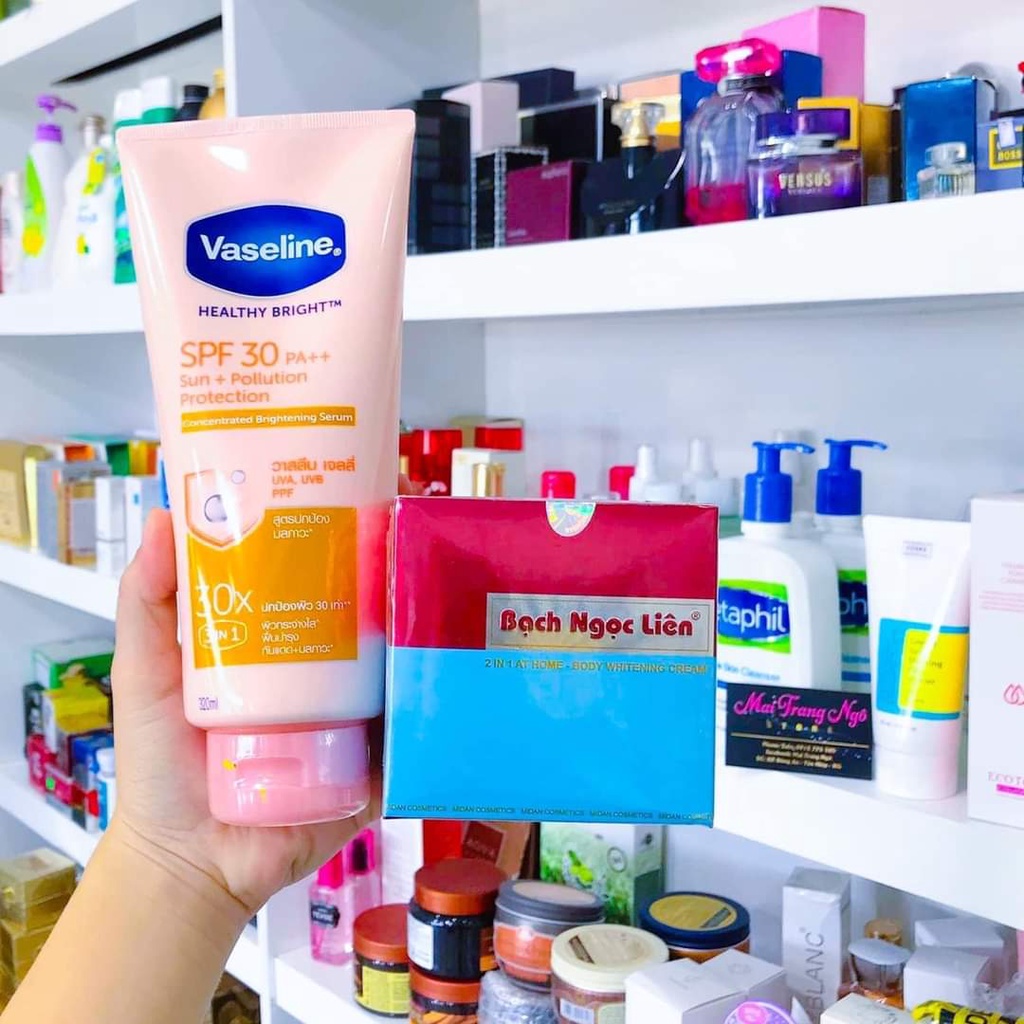 COMBO KEM BODY BẠCH NGỌC LIÊN 2IN1   & DƯỠNG THỂ VASELINE