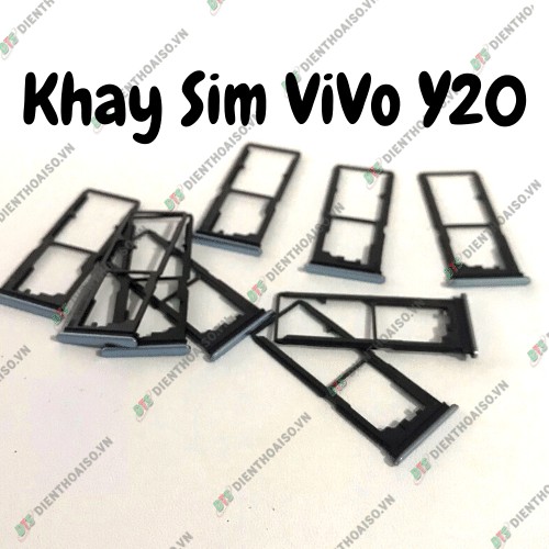 [Mã ELFLASH5 giảm 20K đơn 50K] Khay sim máy Vivo Y20 xanh, đen, trắng