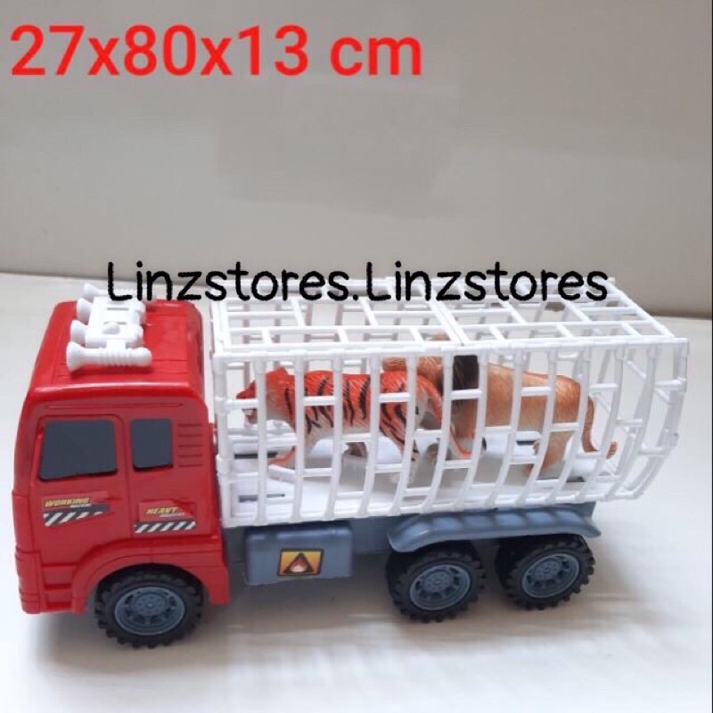 Ô to chở thú loại to cao cấp, Đồ chơi oto xe chở thú size Đại, cần cẩu và xe công trình