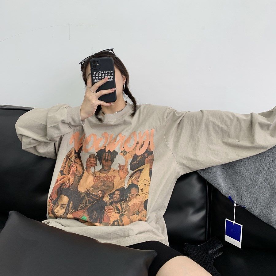 Áo Sweater Tay Dài Cổ Tròn Thiết Kế Mỏng Dáng Rộng Thiết Kế Mới Thời Trang Theo Phong Cách Mỹ Cho Nữ