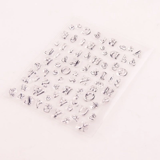 Con dấu in chữ cái bằng silicon trong suốt trang trí sổ tay