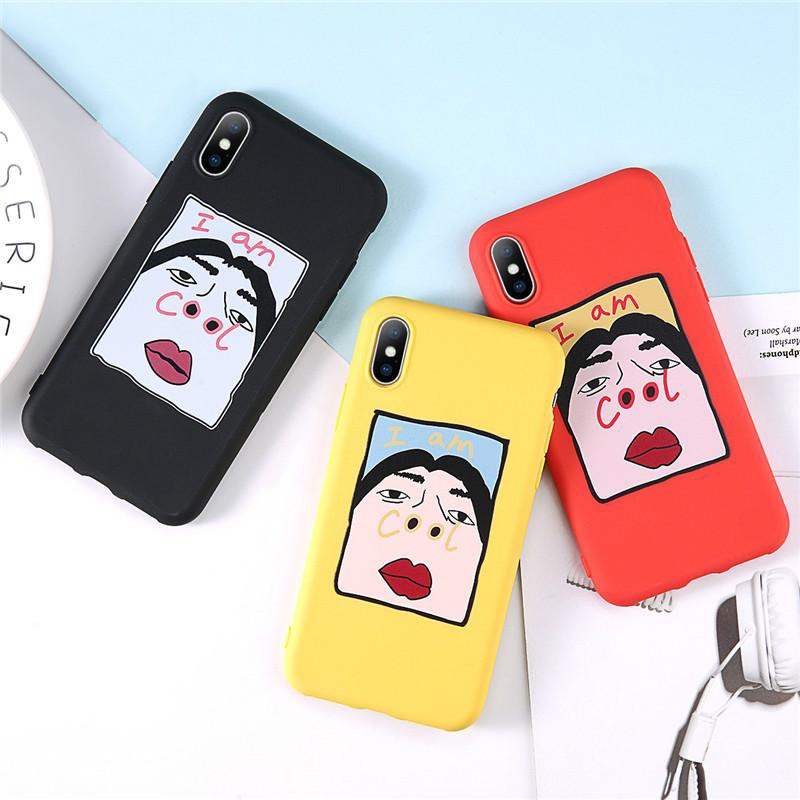 Funny Cute Cartoon Letter I Am Cool Avatar Phone Case For iPhone 6 6s 7 8  Plus X XR XS Max 5 5s SE | Shopee Việt Nam
