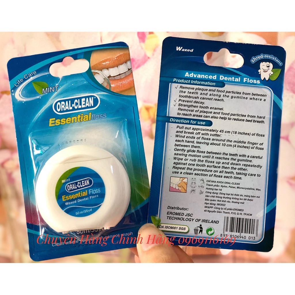 Chỉ nha khoa Oral-Clean dài 50m/cuộn - vệ sinh răng miệng