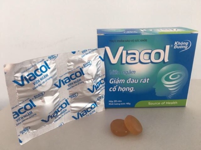 Kẹo ngậm không đường Viacol giảm đau rát họng