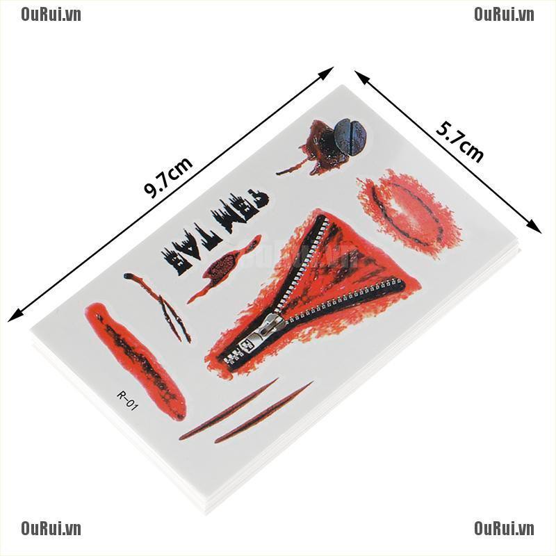 Set 30 Tấm Hình Xăm Dán Phong Cách Ma Cà Rồng Halloween Độc Đáo