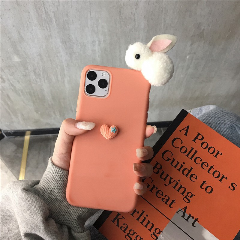 Ốp case iphone thỏ bông cute, ốp lưng iphone đẹp 6/6s/6Plus/6sPlus/7/8/7Plus/8Plus/X/Xs/XsMax/11/11ProMax