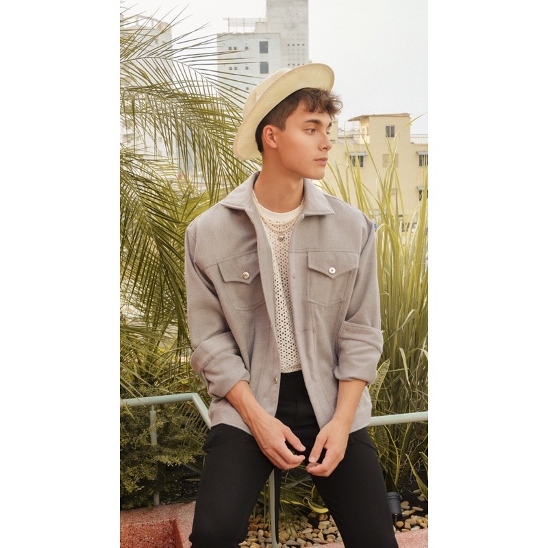 JACKET XÁM VẢI NỈ