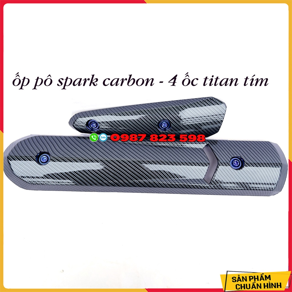 Ốp Pô Spark Carbon Gắn Sirius, Ex 2010 Chế Gắn Cho Nhiều Xe