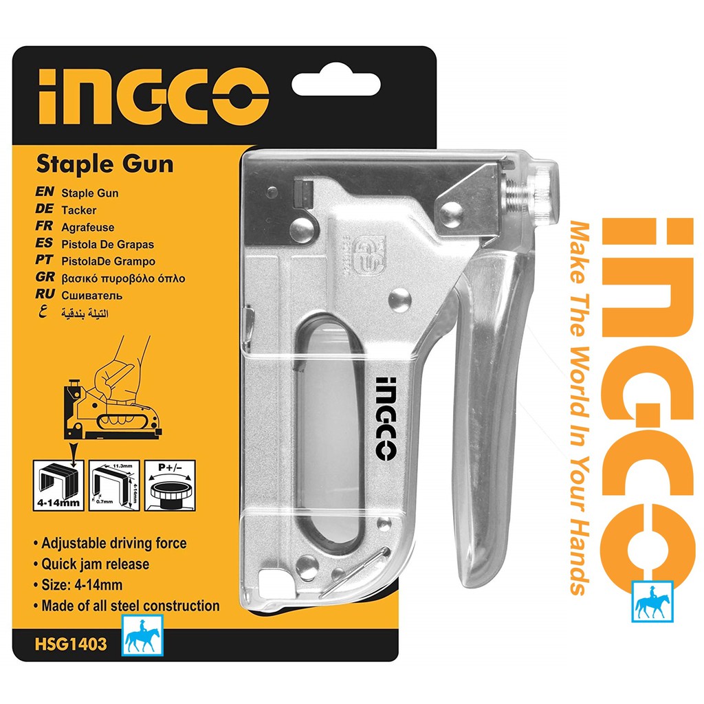 Kìm bấm đinh ghim điều chỉnh tăng lực 4-14mm Staple Gun Total THT31141 HSG1403