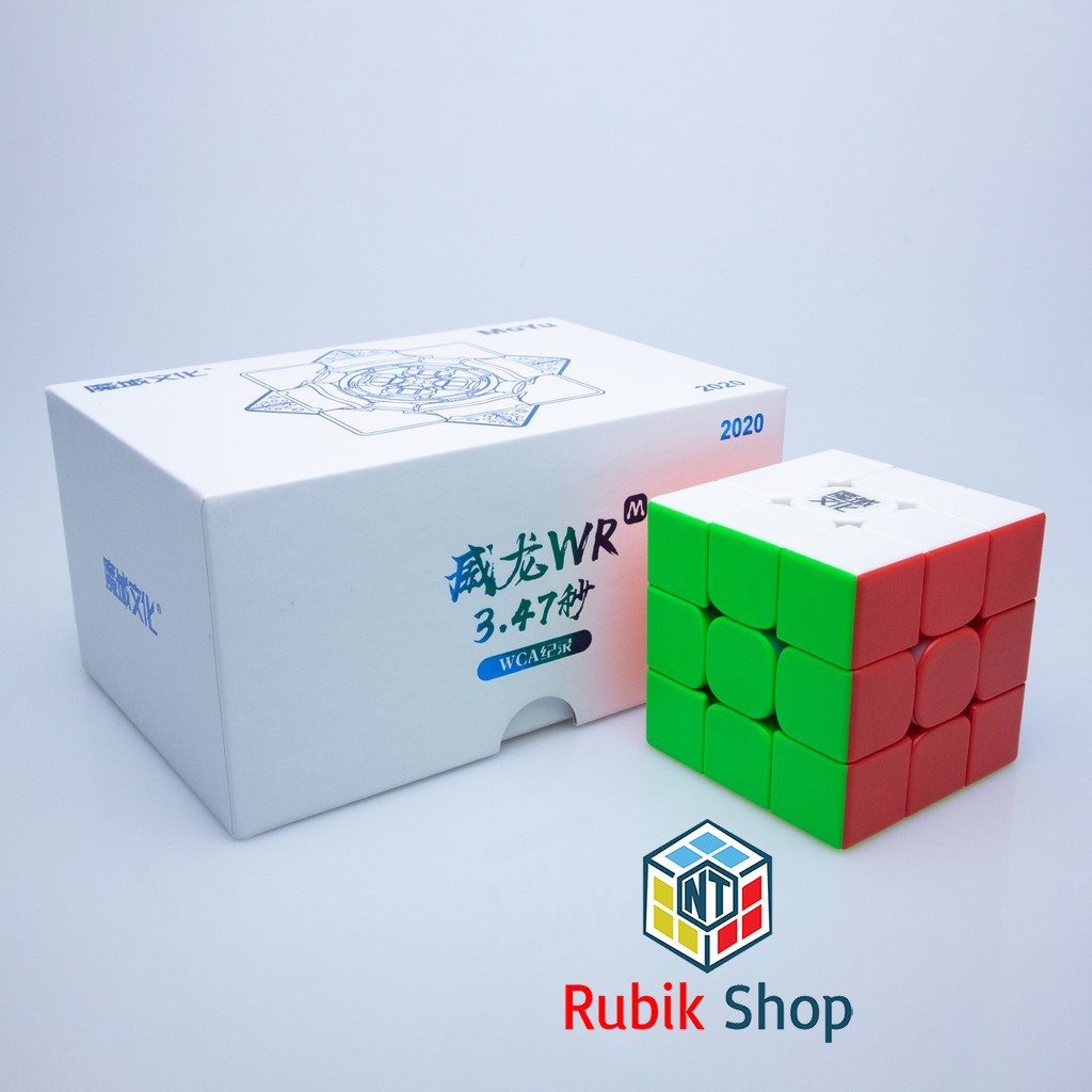 [Siêu Phẩm] Rubik 3×3 MoYu Weilong WRM 2019/2020 Stickerless/ Đen (Có nam châm)