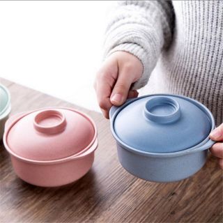 Chén Ăn Mì Lúa Mạch Có Nắp Đậy Tiện Dụng