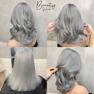 Thuốc Nhuộm Tóc Màu XÁM KHÓI - Lên Từ Nền Level 9-10 + Tặng Kèm Oxy Trợ Dưỡng