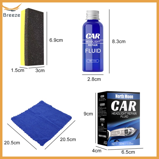 Bộ Dung Dịch Đánh Bóng Đèn Pha Chống Trầy Xước Mạ Nhựa Resin