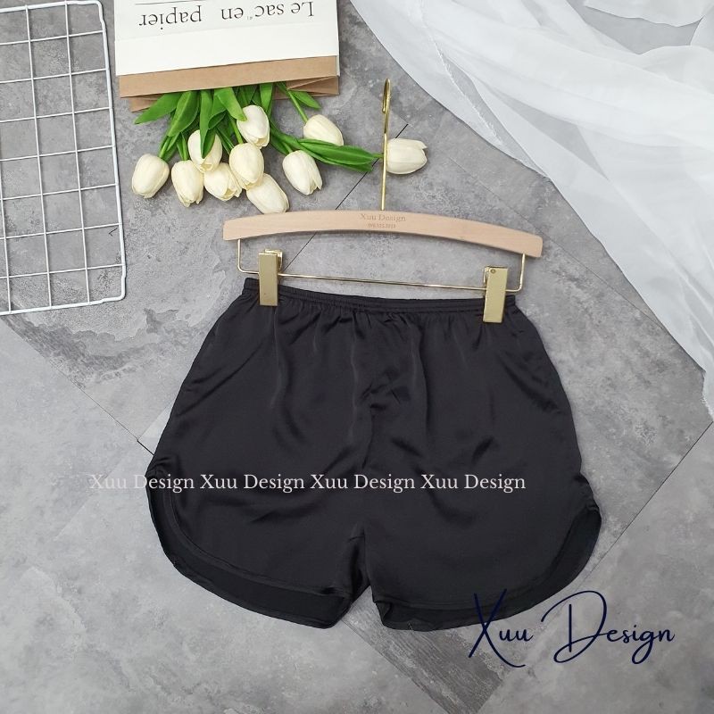 Quần đùi nữ Wexuu mặc nhà lụa cao cấp có size, quần ngủ nữ lưng chun co dãn nhiều màu - QĐ01