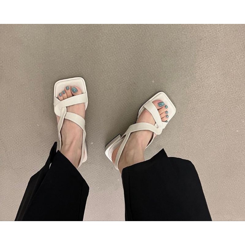 gót sandal bigsize quai xoắn chéo 35-45( kèm ảnh thật)