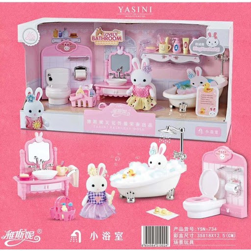 Bộ đồ chơi mô phỏng nấu ăn nhà thỏ, màu sắc thiết kế hài hoà đẹp mắt dành riêng cho bé gái, hàng cao cấp